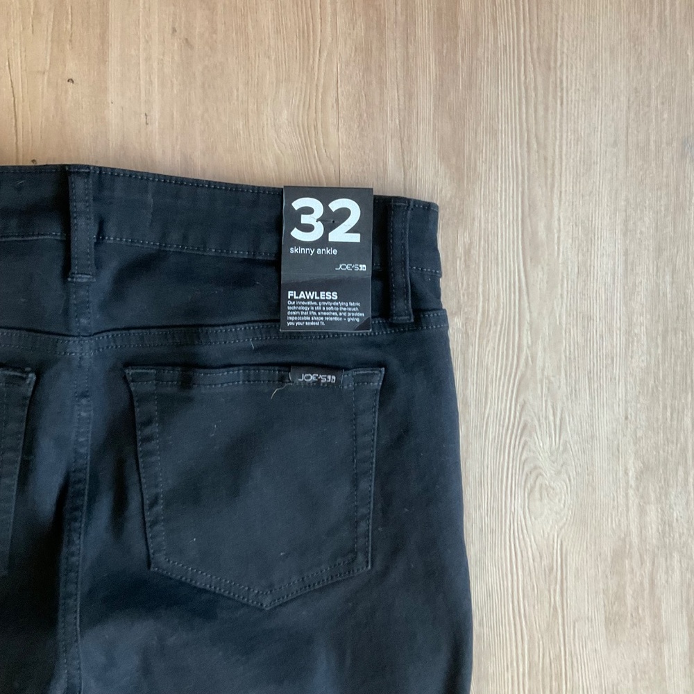 NWT Joe's Jeans Flawless Skinny Ankle Black Jeans 32 fall basic capsule classic - Picture 10 of 14
